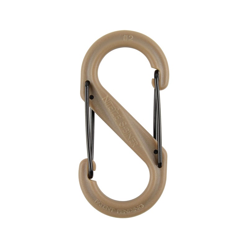 Nite Ize S-Biner Size #2 Dual Carabiner, Strong Glass-Filled Nylon Plastic, Coyote - Image 2